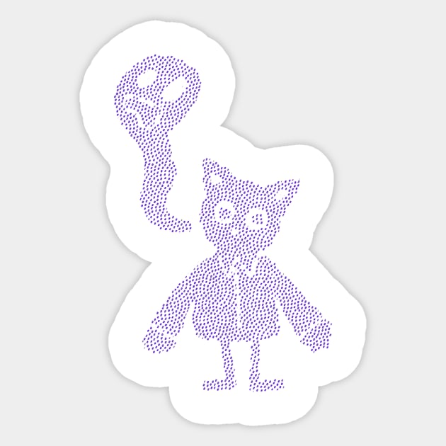 Ghostly Cat Sticker by le_onionboi